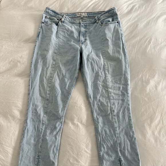 Abercrombie Light Wash Curve Love High Rise Skinny Jeans Size 33/16 - Picture 2 of 4